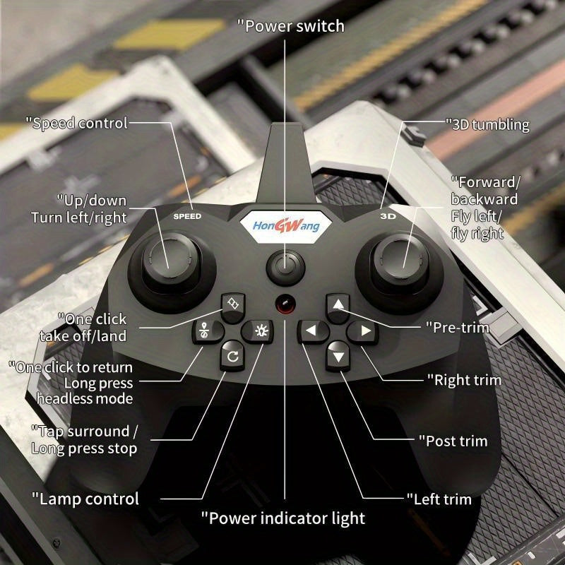 1pc Rechargeable Drone - Airplanes & Jets with Height Hold, Remote Control, Ideal for Beginner, Indoor And Outdoor Toy Gift, Remote Control Plane for, Sturdy Construction, Foam Aircraft, Beginner Pilot