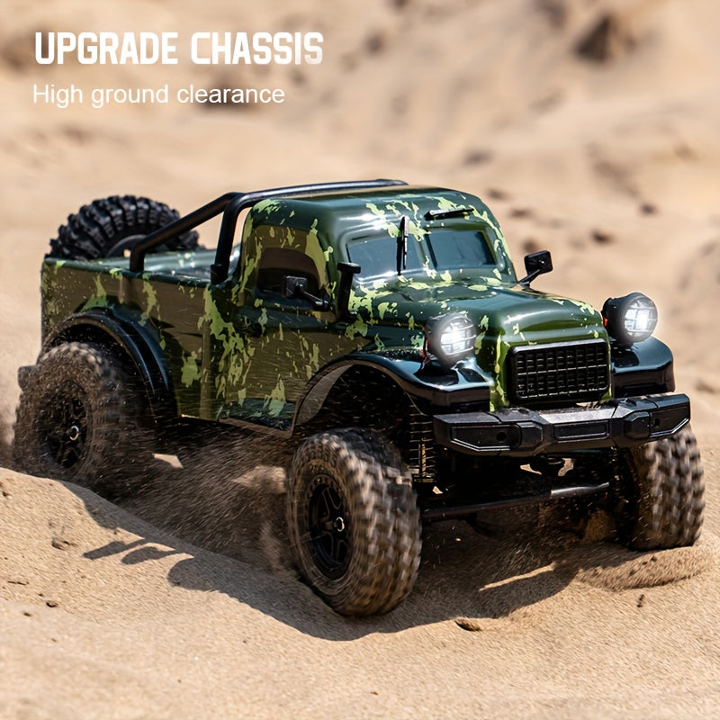High-Torque RC Pickup Crawler 2025 High-Torque RC Pickup Crawler - Carbon Brushed Motor, Ultra-Low Center Chassis, Lightweight Vacuum Shell & Wide-Traction Axle System for All-Terrain Rock Climbing & Obstacle Dominance