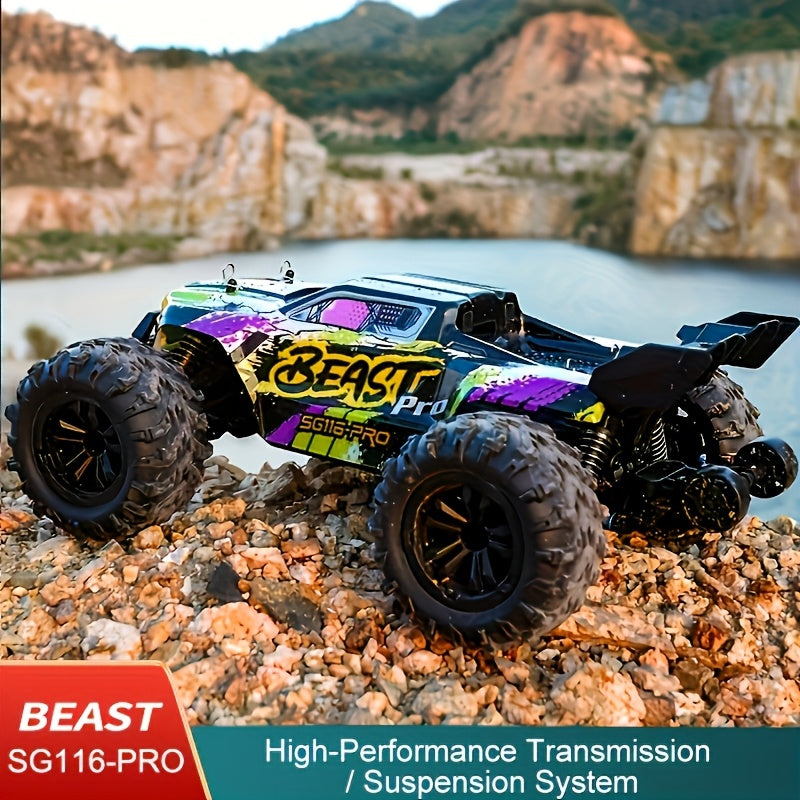 2024 Racing 4WD Off-Road Truck Remote Control, High-Speed Simulation Design, All-Terrain Capability - Perfect For Outdoor Adventures AndTruck Hobby Cars Toy Gift For Birthday, Halloween, And Christmas