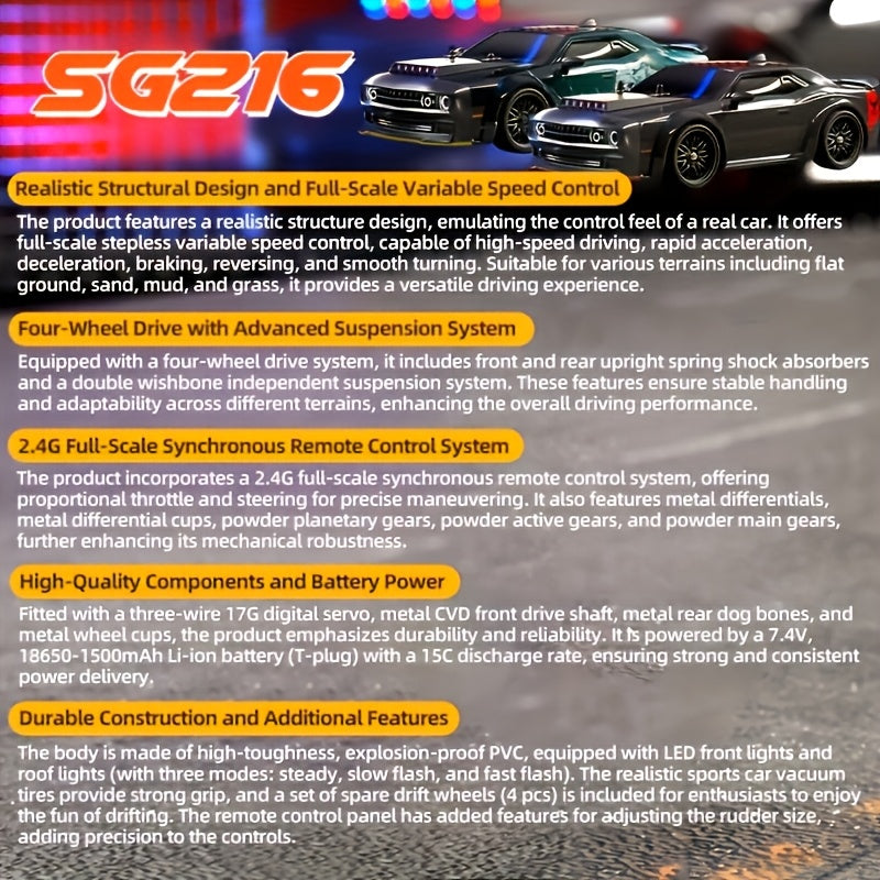 2025 Racing 4WD Off-Road Truck Remote Control, High-Speed Simulation Design, All-Terrain Capability - Perfect for Outdoor Adventures AndTruck Hobby Cars Toy Gift for Birthday, Halloween, And Christmas