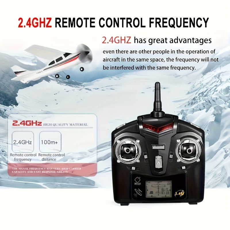 Remote Control Airplane - 2.4GHz 3 Channel Remote Control Glider Aircraft Toy with 6-Axis Gyro Stabilizer, Outdoor Foam Remote Control Airplane Suitable for Enthusiasts