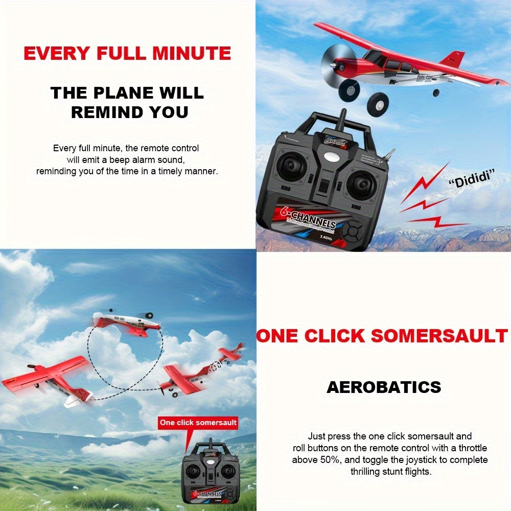 M7 Off-road RC Plane 6-Channel Brushless Remote Control Airplane with Fixed Wing and 6-Axis Gyro for 3D Stunts, EPP Foam Aircraft Model