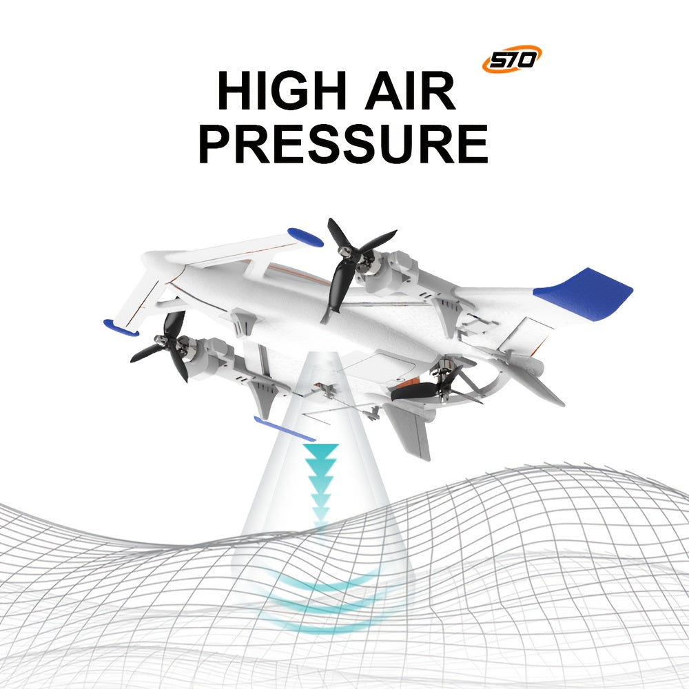 Aircraft QIDI570 RC Plane 8CH Brushless Motor Remote Control Airplane Fixed Wing Electric Flying Stunt Glider 3D\u002F6G RC Helicopters Toys for Youngsters Boys Gift