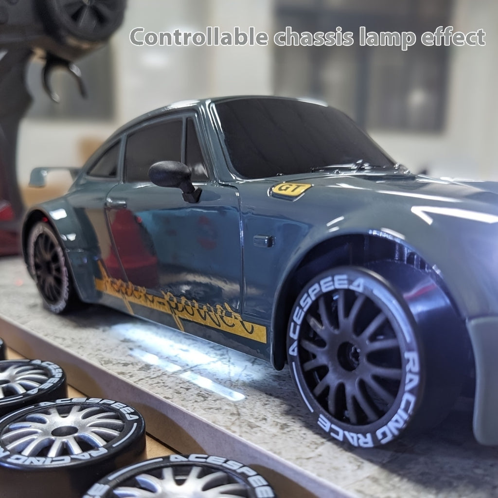 1:20 Scale 2.4G High-speed Racing Car, 20Km\u002FH High-speed Off-road Drift Car, 4WD RC Drift Car With Drift Tires, Road Barriers And LED Lights, Ideal Birthday Or Holiday Gifts For Boys And Girls