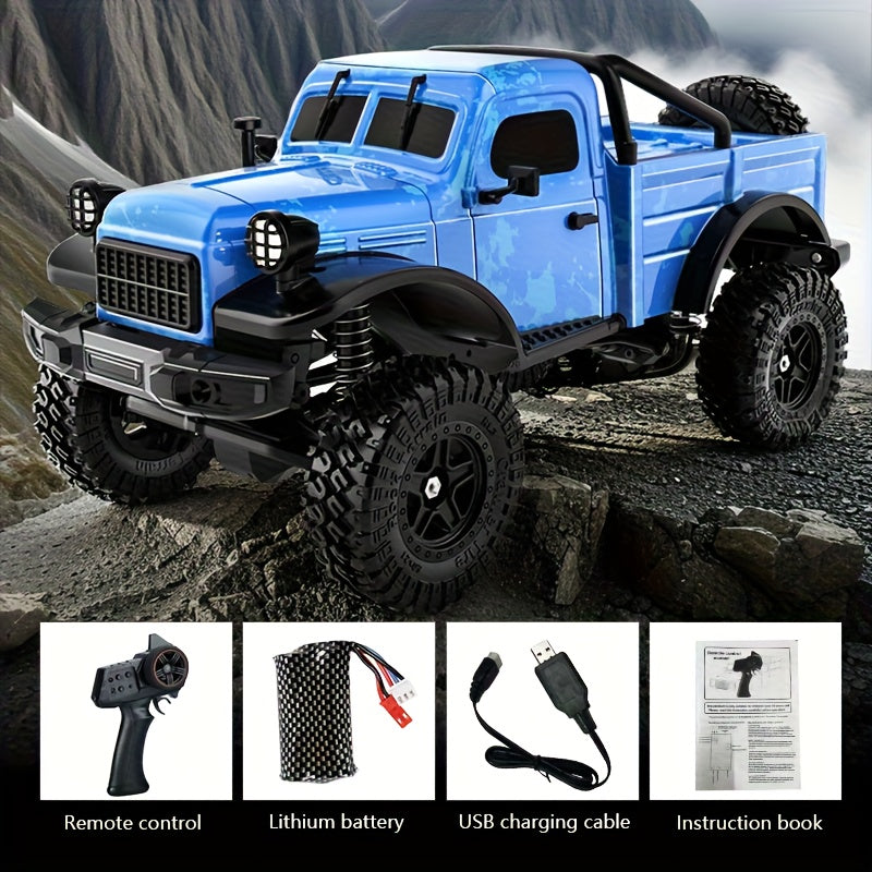 High-Torque RC Pickup Crawler 2025 High-Torque RC Pickup Crawler - Carbon Brushed Motor, Ultra-Low Center Chassis, Lightweight Vacuum Shell & Wide-Traction Axle System for All-Terrain Rock Climbing & Obstacle Dominance