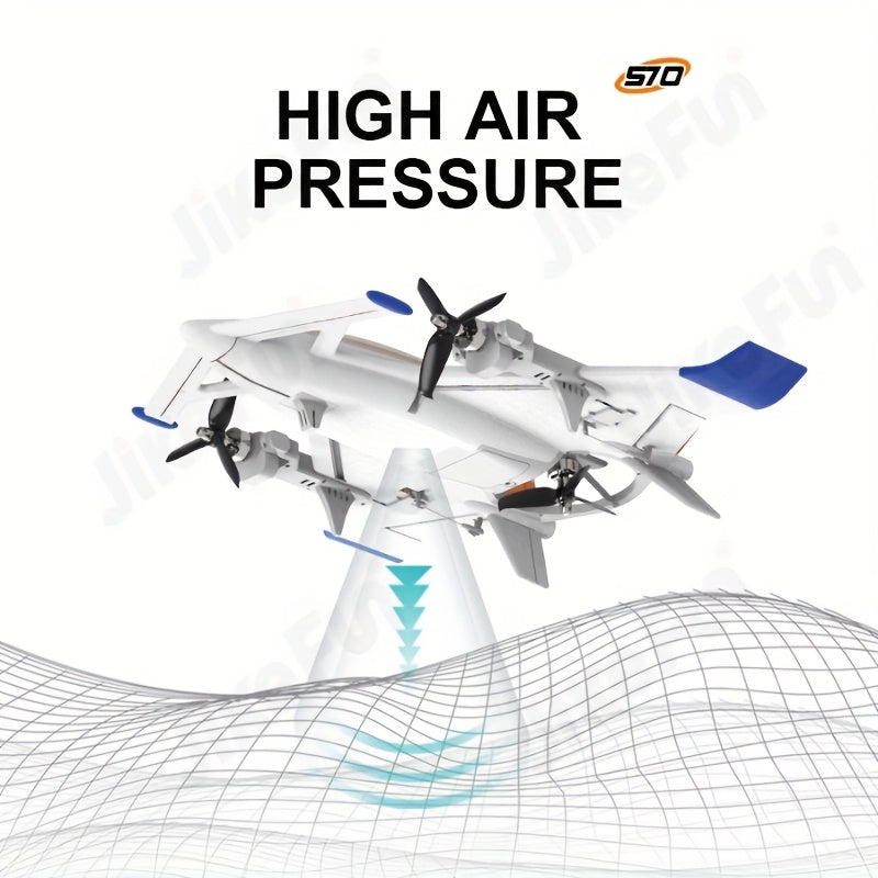 JIKEFUN QIDI570 2.4GHz 8CH Brushless RC Airplane - 3D\u002F6G Mode Fixed Wing Electric Glider With LED Lights, Remote Control Stunt Plane For Adults (Gift Ready)