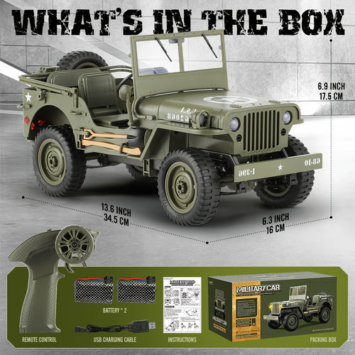 1\u002F10 Scale RC Crawler Truck, Metal Axle, 4x4 Off Road Truck, Kids Toy Car Boy Birthday Gift