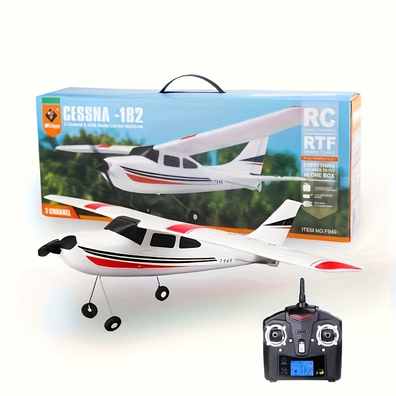 Remote Control Airplane - 2.4GHz 3 Channel Remote Control Glider Aircraft Toy with 6-Axis Gyro Stabilizer, Outdoor Foam Remote Control Airplane Suitable for Enthusiasts