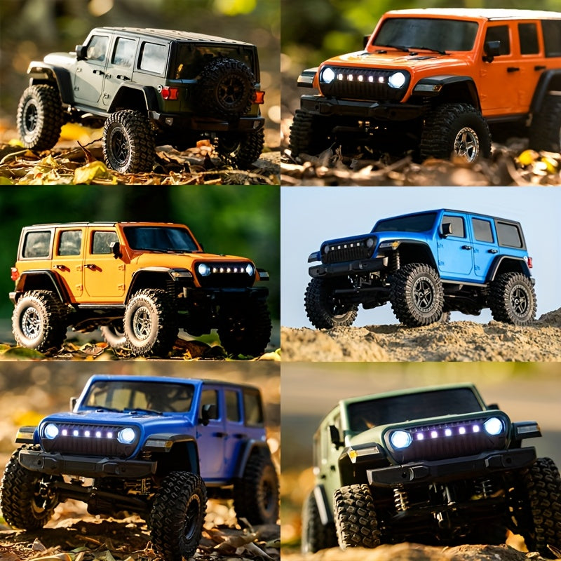 1\u002F18 Full Scale RC Rock Crawler RC Truck 4x4 Off Road Remote Control Car 3 Speed Adjustment 370 Brushed Motor with Led Light Hobby Toy for Adult 12km\u002Fh