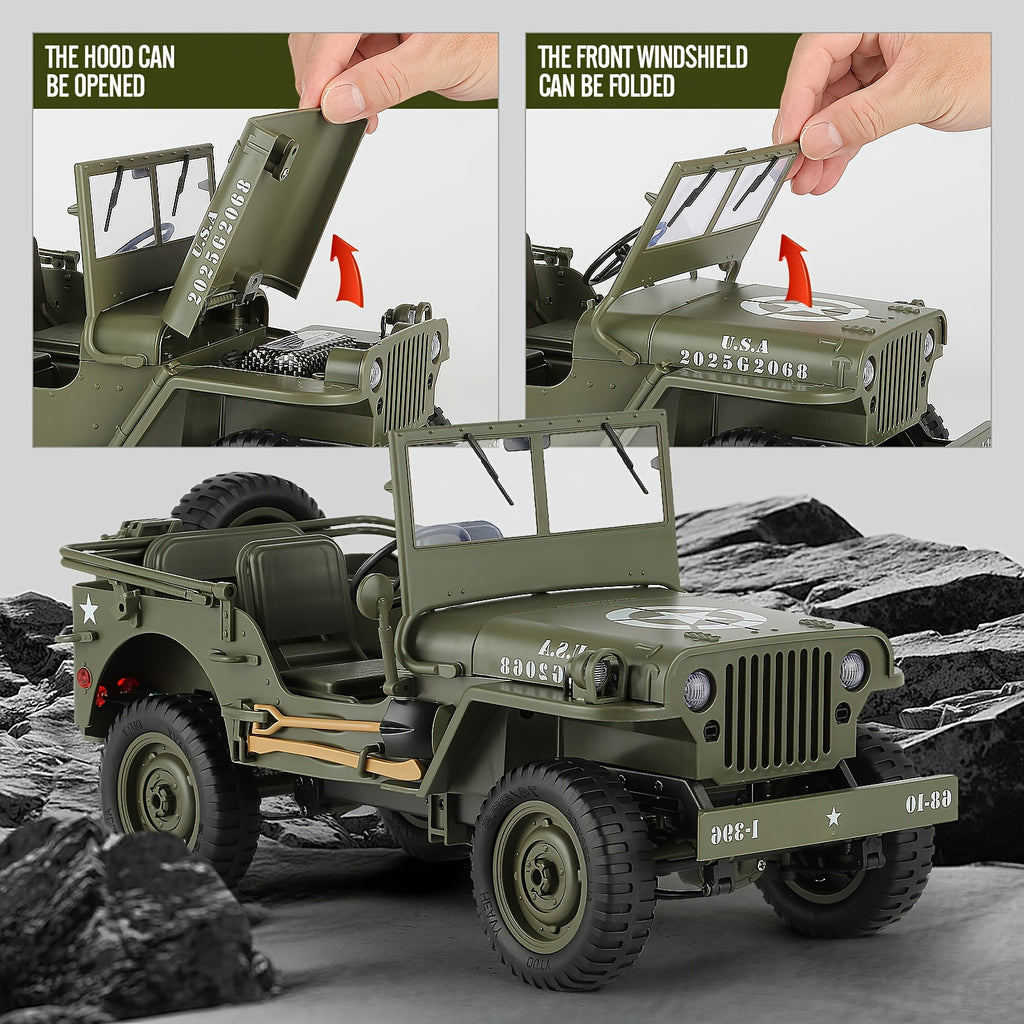 1\u002F10 Scale RC Crawler Truck, Metal Axle, 4x4 Off Road Truck, Kids Toy Car Boy Birthday Gift