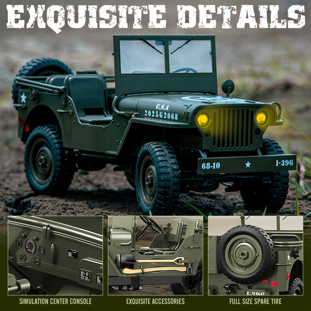 1\u002F10 Scale RC Crawler Truck, Metal Axle, 4x4 Off Road Truck, Kids Toy Car Boy Birthday Gift