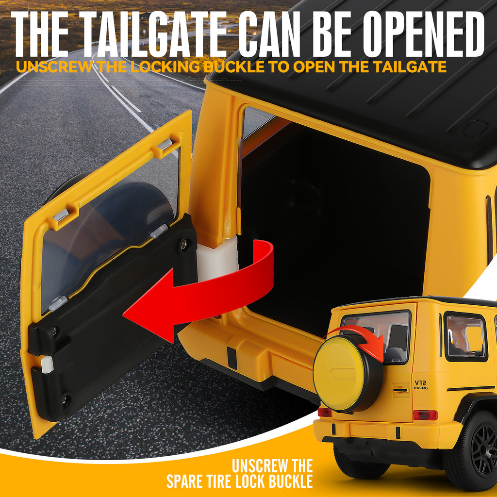 Big Remote-controlled Car Off-road Vehicle Gesture Sensing RC Cars electric Door Opening with LED lights Children's Toy RC Car Oversized 6-12 Year Old Boy Birthday Gift