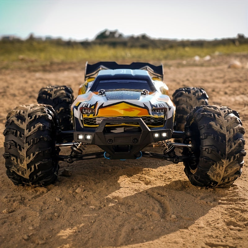 2.4G 1:16 4WD High-Speed Brushless RC Car with 3-Mode LED Headlights, 70KM\u002FH Top Speed, Realistic Design & USB Rechargeable Battery - Durable Plastic Remote Control Vehicle for Outdoor Play, Birthday\u002FChristmas Gift, Remote Control Car, Adventure