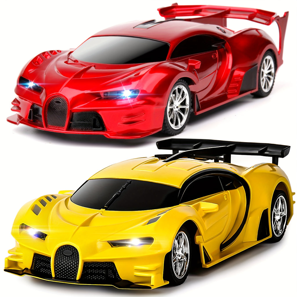 1pc 2pcs 1:18 High-Speed RC Cars, 2.4GHz Non-Interference, Multi-Player Compatible, LED Lights, Rechargeable Battery, Perfect Birthday\u002FChristmas Gift for Kids 6+