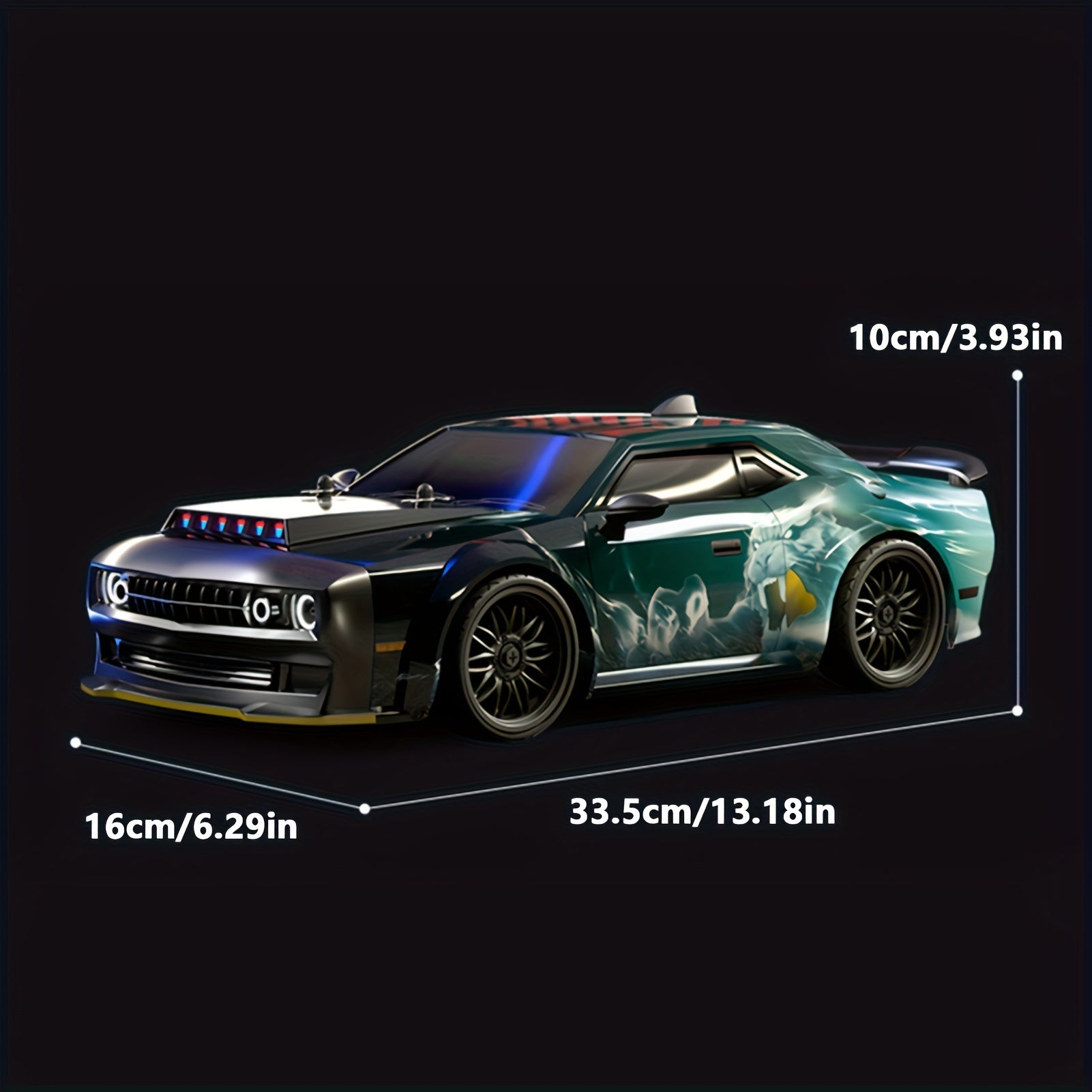 High-speed Carbon Brush Brush Remote Control Car, 2.4GHz RC Car, Full-scale Synchronous Control System, Seven Model Searchlight, Birthday Gifts, Halloween Gifts, Christmas Gifts