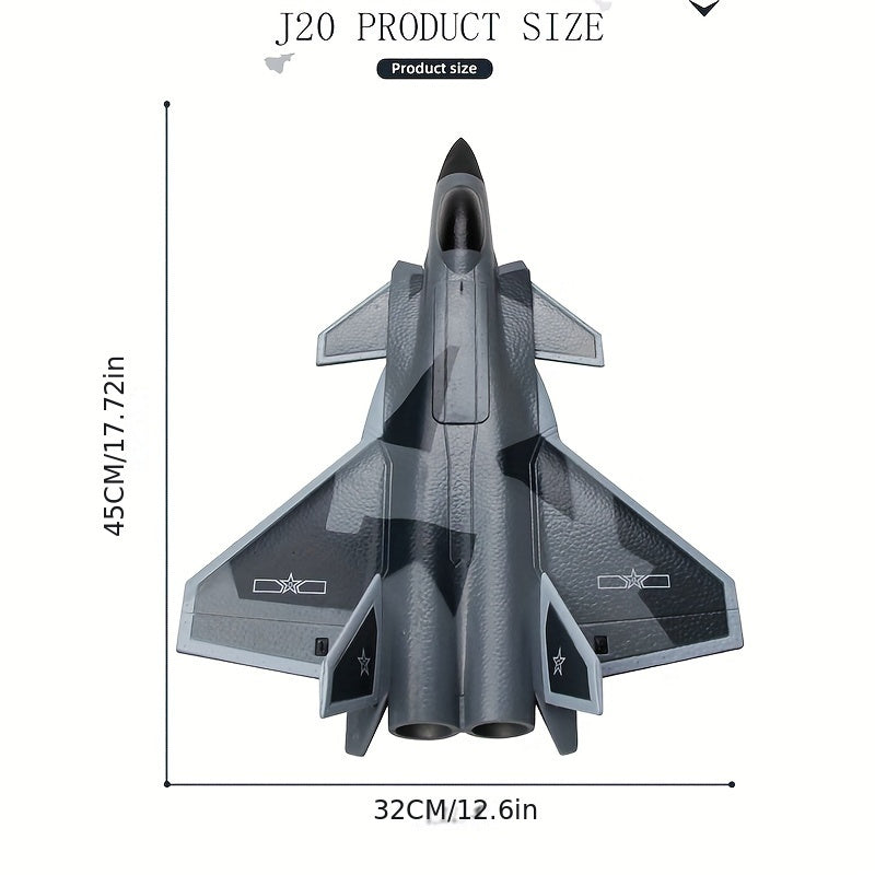 Four-Channel Remote Control Fighter Jet Dual Canard EPP Foam Fixed Wing 2. 4G RC Model Drone Toy