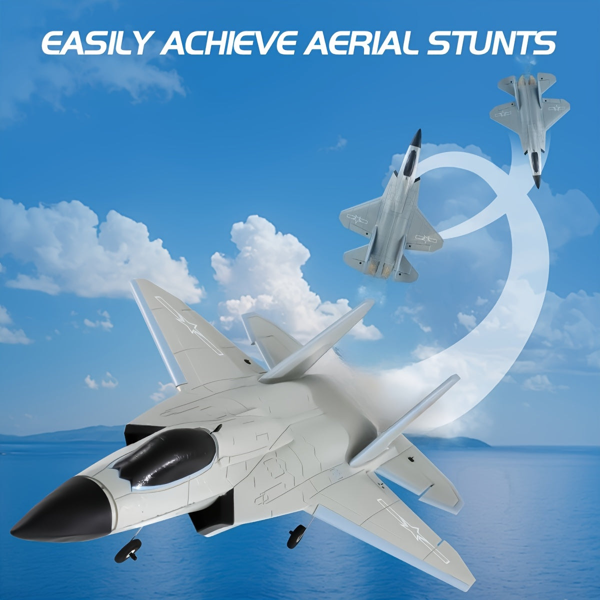 JIKEFUN FX9631 RC Plane 2.4G 4 Channels Airplane J-35 3D 6G Brushless EPP Remote Control Stunt Aircraft Toys for Adult Gift with 2 Batteries