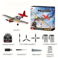 JIKEFUN-BM26 P51 Mustang RC Plane 4 Channel Remote Control Airplane Fighter RTF With 6-Axis Gyro 3D Modes Lighting Aerobatics 2.4GHz Radio Controlled Aircraft For Beginners