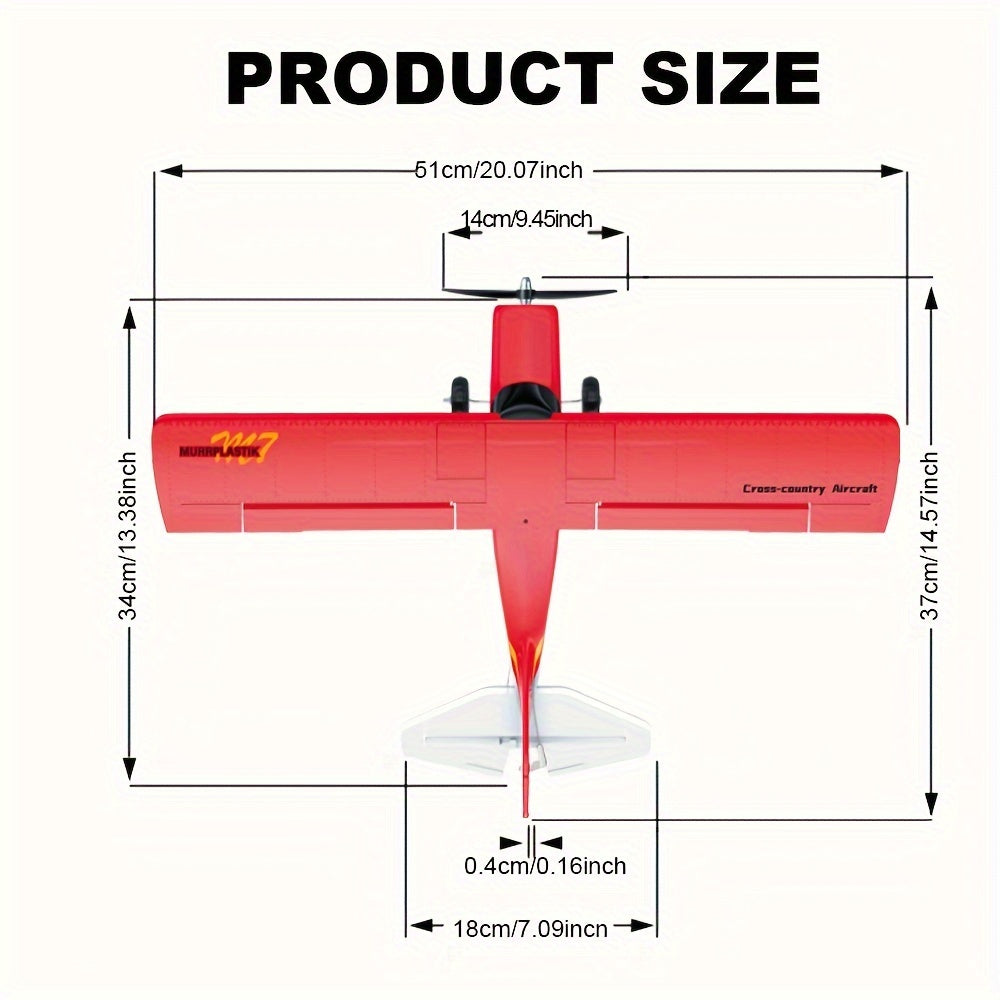 M7 Off-road RC Plane 6-Channel Brushless Remote Control Airplane with Fixed Wing and 6-Axis Gyro for 3D Stunts, EPP Foam Aircraft Model