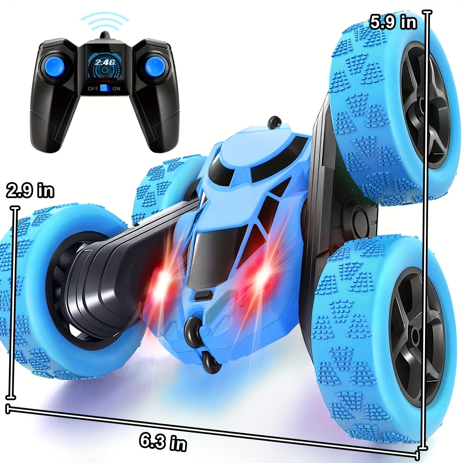 Remote Control Car Stunt RC Cars, 90 Min Playtime, 2.4Ghz Double Sided 360° Rotating RC Crawler With Headlights, 4WD Off Road Drift RC Race Car Toy For Boys And Girls Aged 6-12 Purple