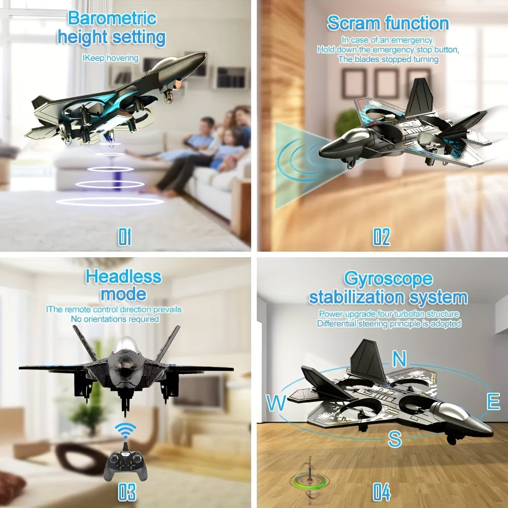 1pc Rechargeable Drone - Airplanes & Jets with Height Hold, Remote Control, Ideal for Beginner, Indoor And Outdoor Toy Gift, Remote Control Plane for, Sturdy Construction, Foam Aircraft, Beginner Pilot