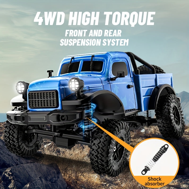High-Torque RC Pickup Crawler 2025 High-Torque RC Pickup Crawler - Carbon Brushed Motor, Ultra-Low Center Chassis, Lightweight Vacuum Shell & Wide-Traction Axle System for All-Terrain Rock Climbing & Obstacle Dominance